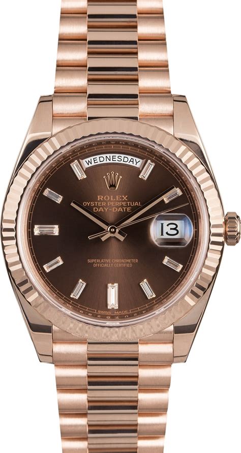 rose gold and chocolate rolex|rose gold presidential Rolex price.